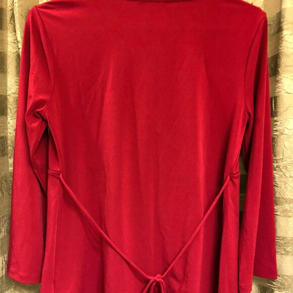 MOTHERHOOD Maternity Crimson Red top 3/4 LENGTH SLEEVE - MED - Picture 5 of 5